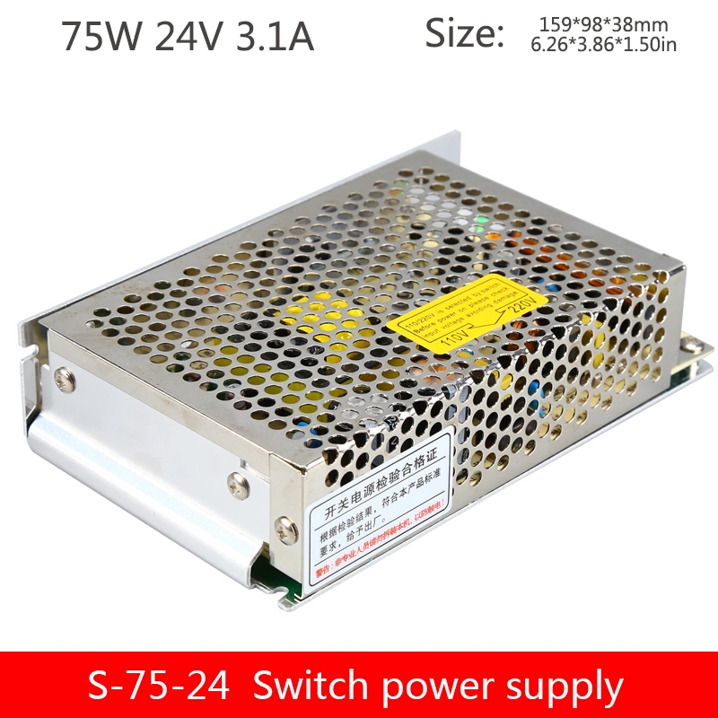 Aluminum Enclosure AC Input DC 48 Volt 1.5A Regulated S-75-48 75W Slim LED Driver Switching Power Supply