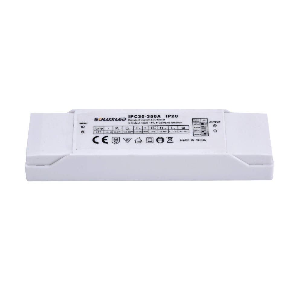 30W 350mA 300mA 250mA 200mA DIP Push Dimmable Current Adjustable LED Driver