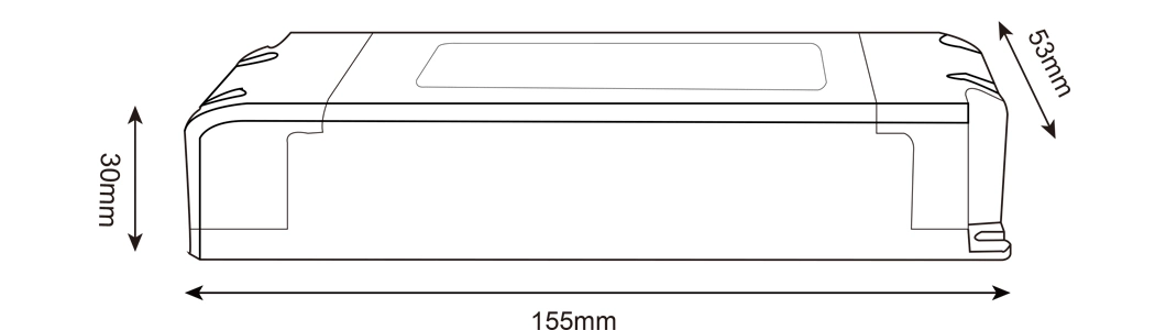 Fire-Retardant PC Cover LED Rechargeable Emergency Power Supply for External Driver LED Lamps