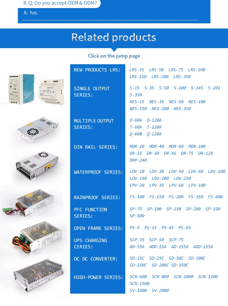 SCP-50-12 50W 12V Switching Power Supply with UPS