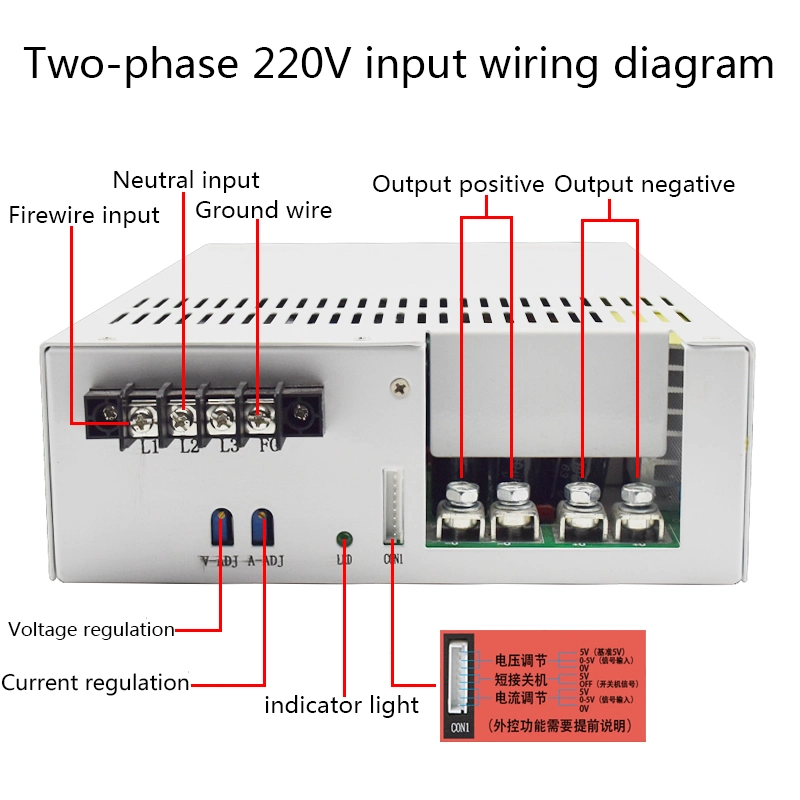 External Control 4000W 24V 166A High-Power Switching Power Supply 0-5V or 0-10V Virtual Signal Control