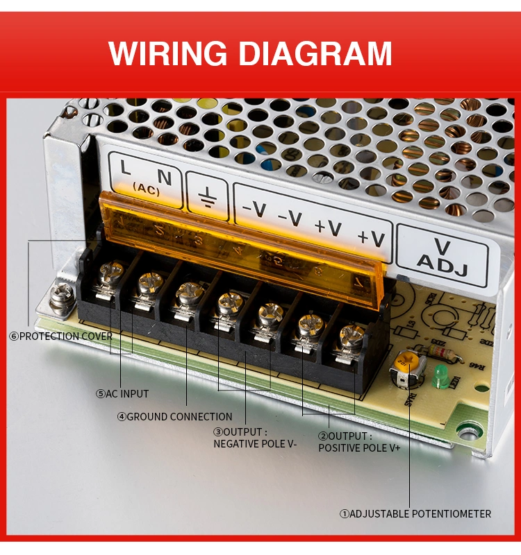 Industrial Constant Voltage DIN Rail Power Supply S-500-36 500W 110V 220V DC12V 24V 36V 48V 10A 15A AC to DC Single Output Switching Power Supply