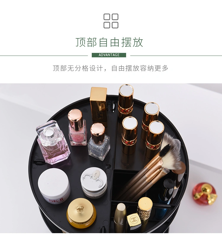 360 Degree Rotating Stand Cosmetic Plastic Storage Box Skin Care Product Rack