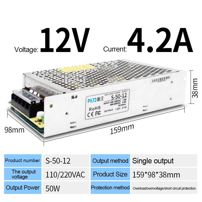 110V 220V AC to DC 5V 12V 24V 36V 48V LED Switching Power Supply SMPS 1A 2A 3A 5A 8A 10A 20A 30A 40A 50A