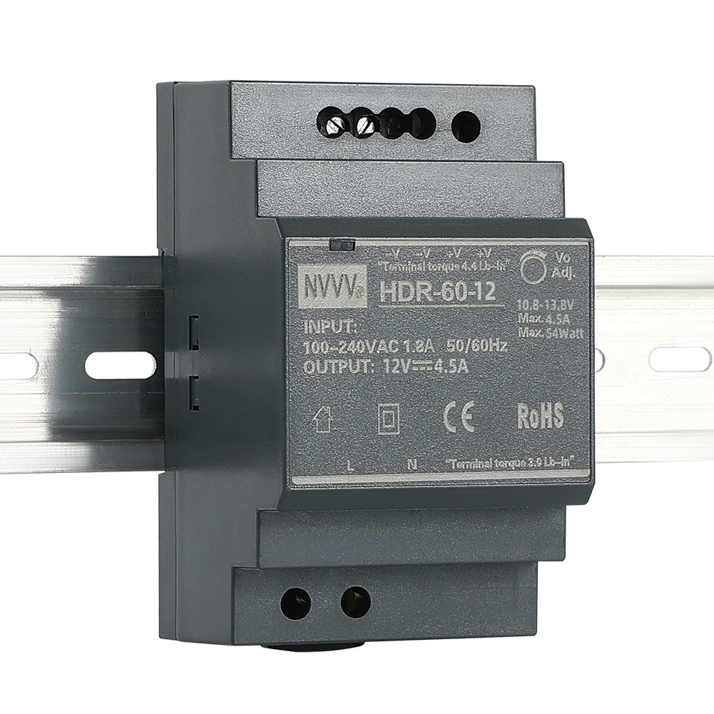 Power Supply DIN Rail 5V/12V/24V/48V 10W/20W/45W/60W/100W/120W/150W/240W/480W Switching Power Supply for Automation Equipment