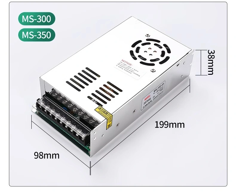 Nvvv Ms Series Switching Power Supply Units AC-DC Power Supply 5V/12V/24V 15W/25W/50W/60W/100W/120W/250W/300W/350W