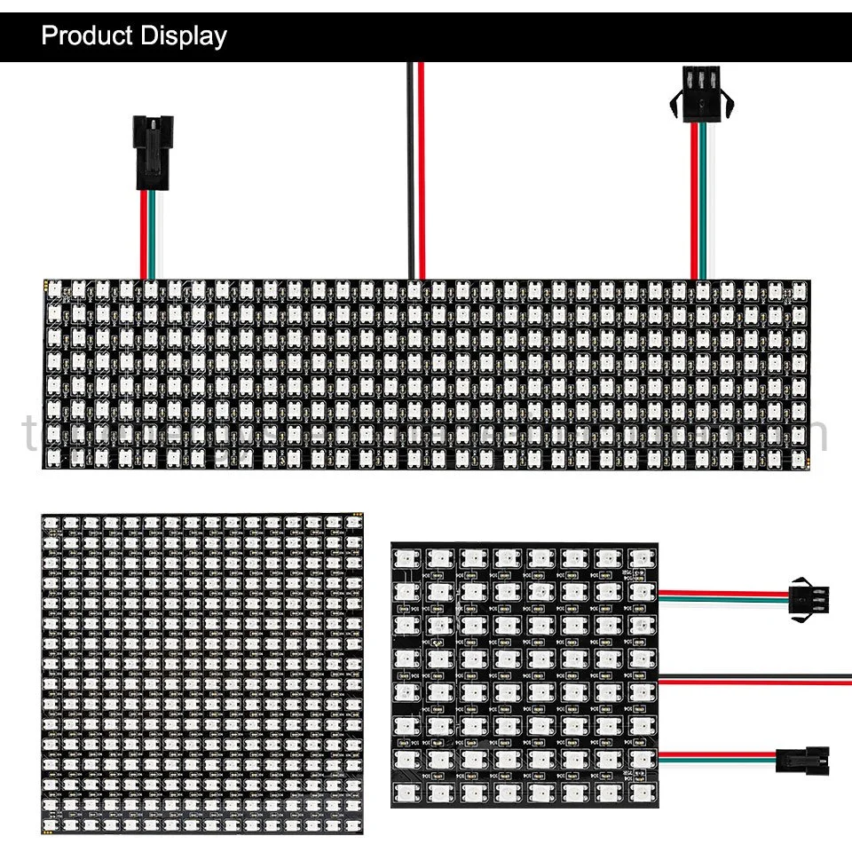 Ws2812b Panel Screen 8*8, 16*16, 8*32 Pixel 256 Pixels Digital Flexible LED Programmed Individually Addressable Full Color DC5V