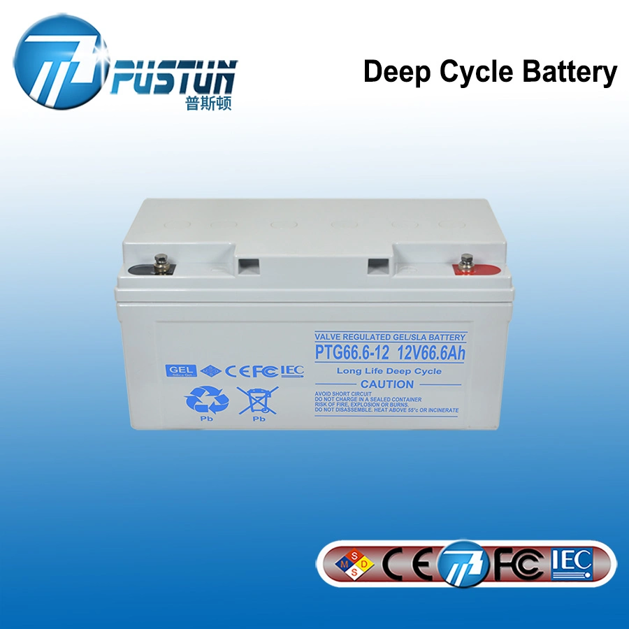 12V 66.6ah Long Life Deep Cycle Solar Purpose Gel Batteries