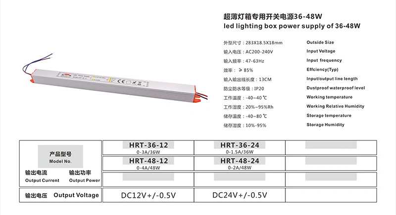 12V 3A 36W Output Ultrathin Light Box LED Strip Power Supply