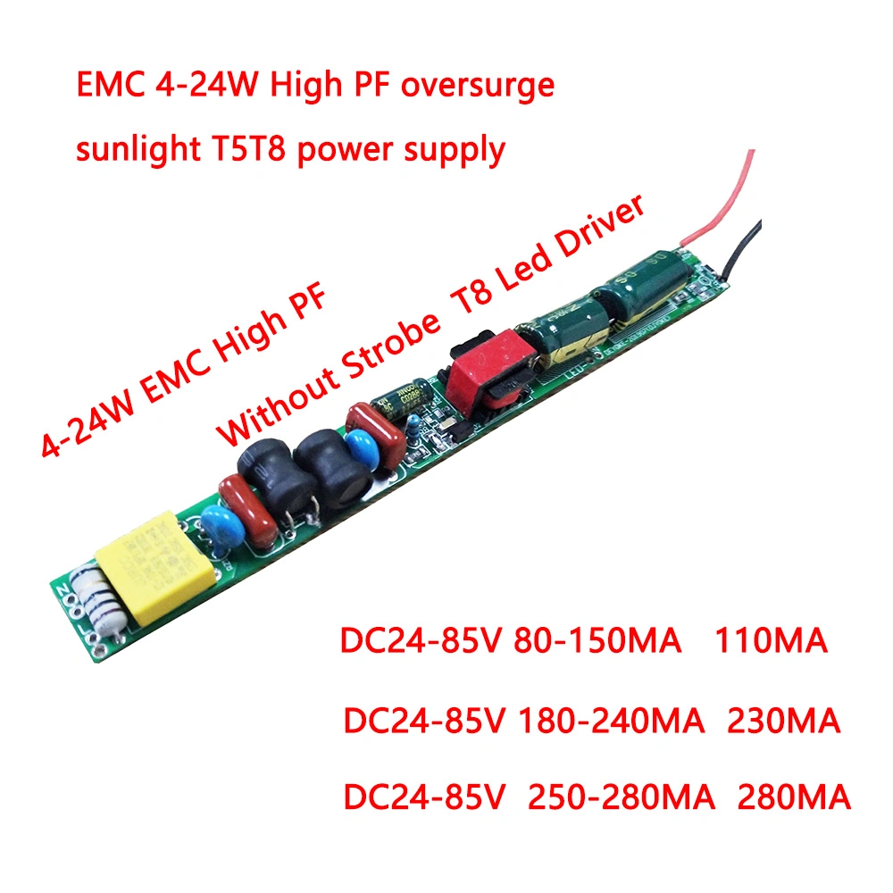 EMC 8-18W 110mA 230mA 280mA DC85V High PF Without Flashing Light T8 LED Driver Power Supply 07