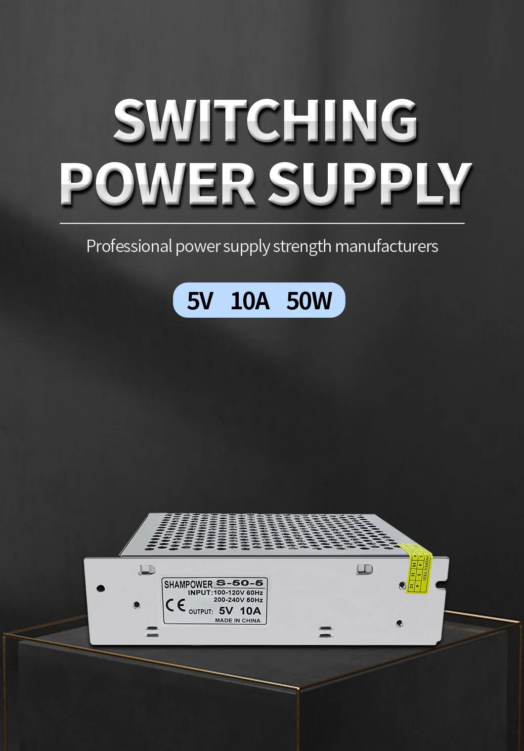 LED DC 5V 10A 50W Switching Power Supply for LED Display Screen