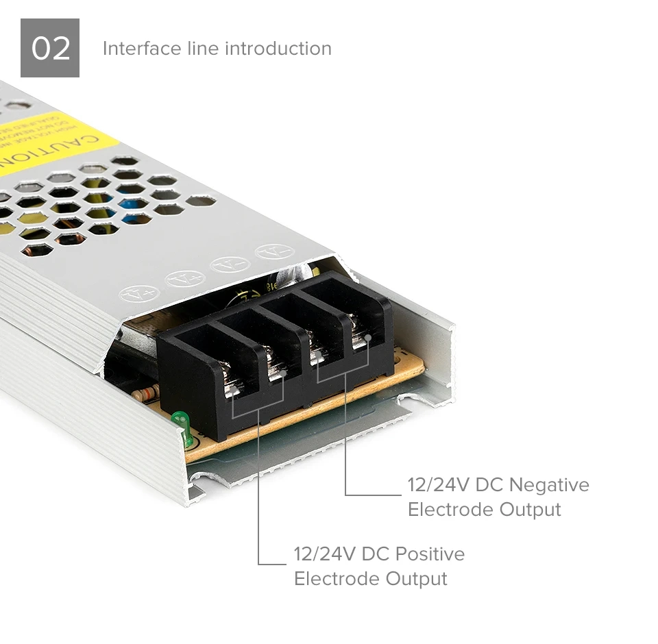 Ultra Thin LED Power Supply AC190 240 to DC12 24V 60 100 150 200 300 400 500W Transformer Adapter Driver Fcob Ws2815 Light Strip