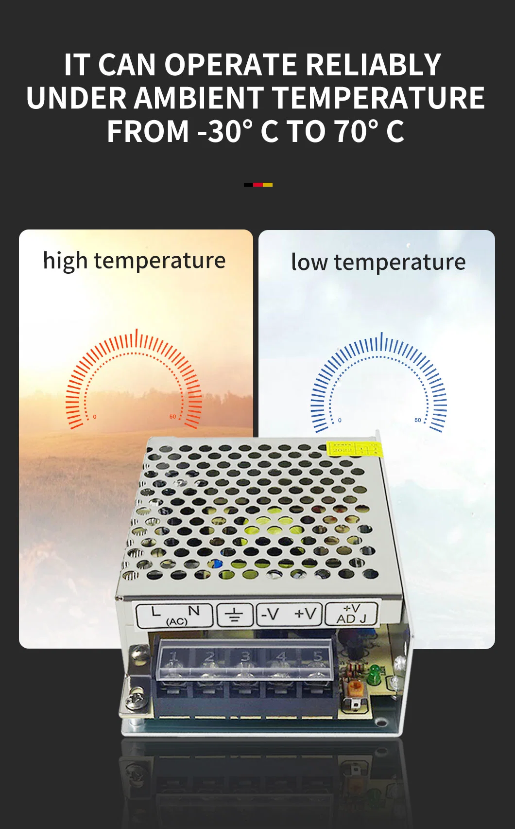 Shampower AC 110V / 220V to DC 12V 5A 60W LED Power Supply for CCTV Cameras and LED Strip Lights