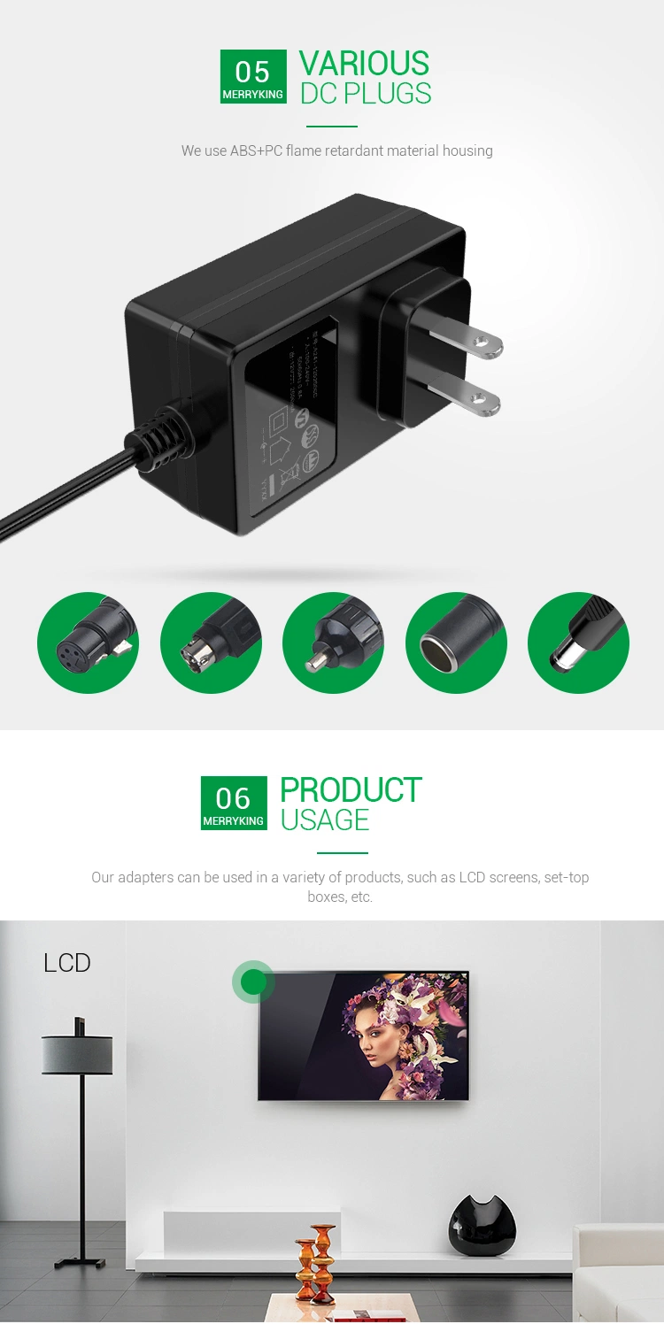 24W AC DC Power Adapter with 2 Years Warranty