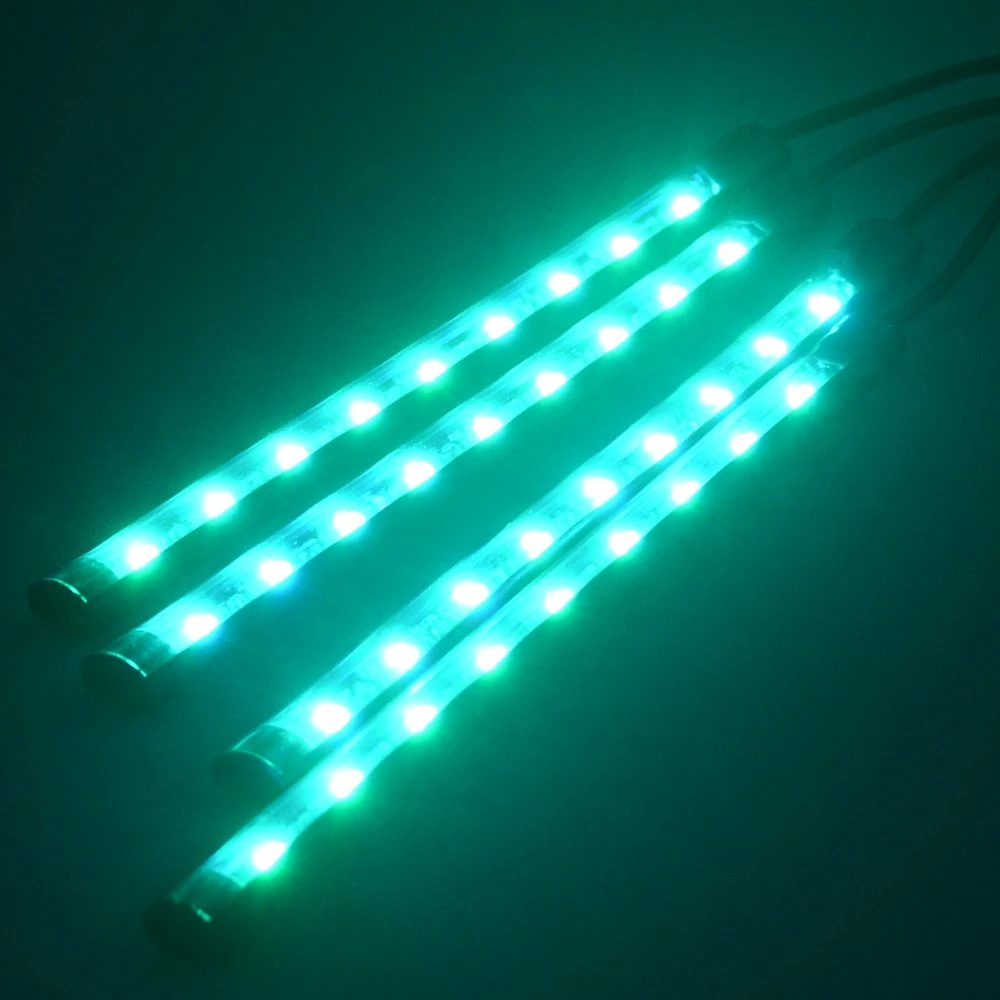 DC 12V LED Strip Lights Remote Control Car Interior Atmosphere Decoration 4PCS 36LED Multi-Color Light Indoor Atmosphere Lamp