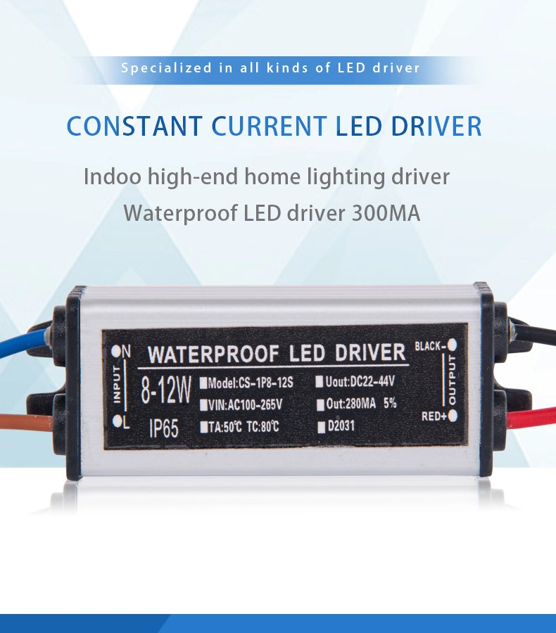 Waterproof LED Power Supply 13-18W 280mA Constant Current Driver