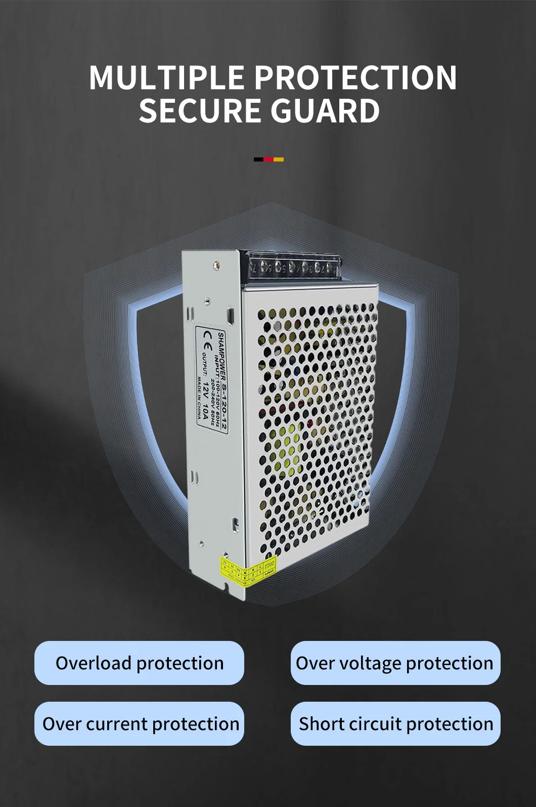 12V 10A 120W Switching Power Supply for LED Lighting