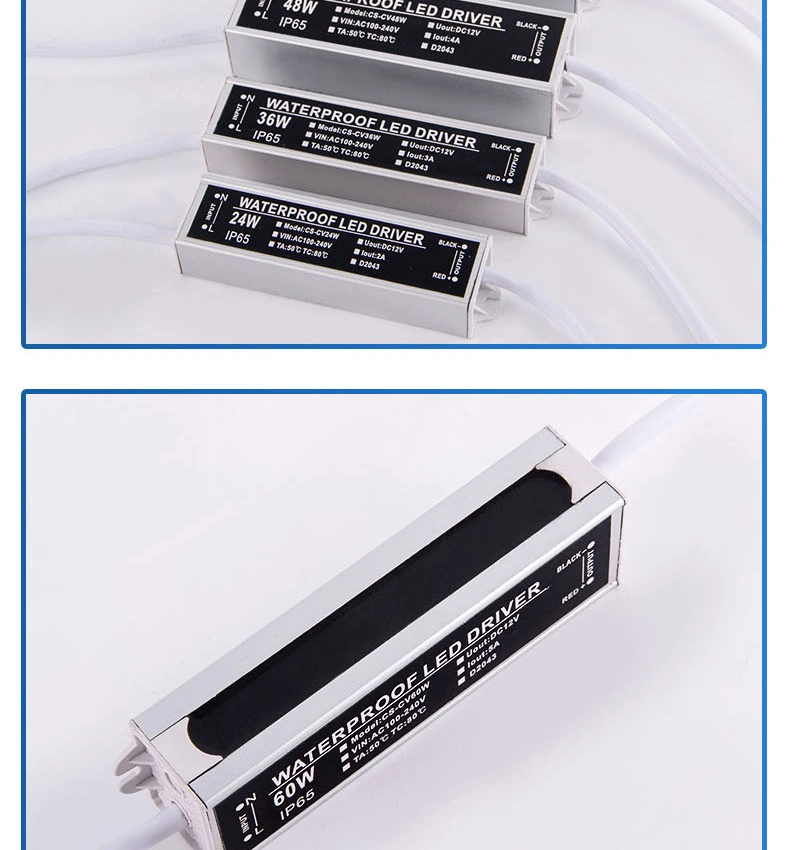Outdoor Use IP65 12V 60W 5A Slim LED Power Supply