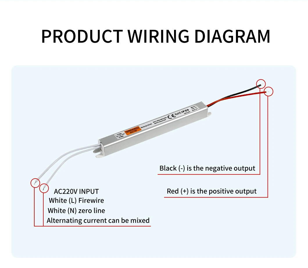 AC 110V / 220V to DC 12V 1.5A 18W Slim Strip Light Box Power Supply for LED Strip Light Box