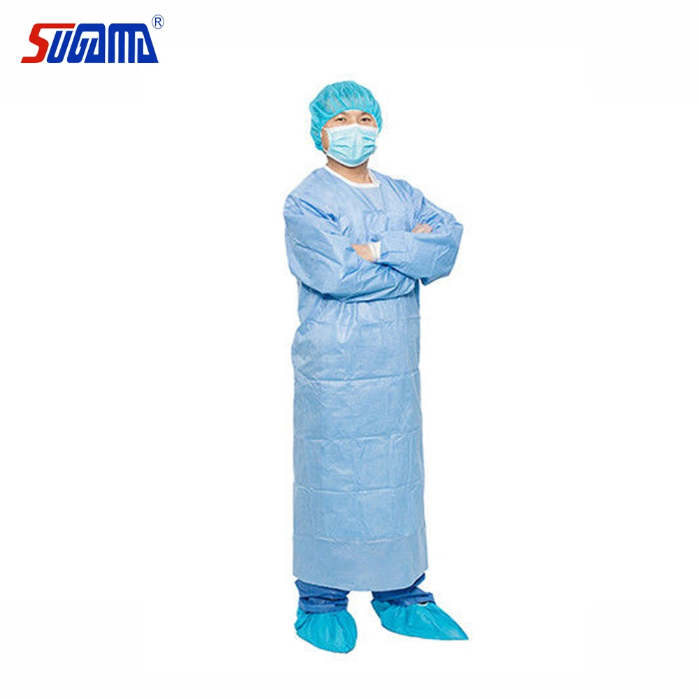 Disposable Eo Sterile AAMI Level1/2/3/4/ SMS/PP+PE Surgical Gown ISO Approved Cheap Price Manufacture Supply