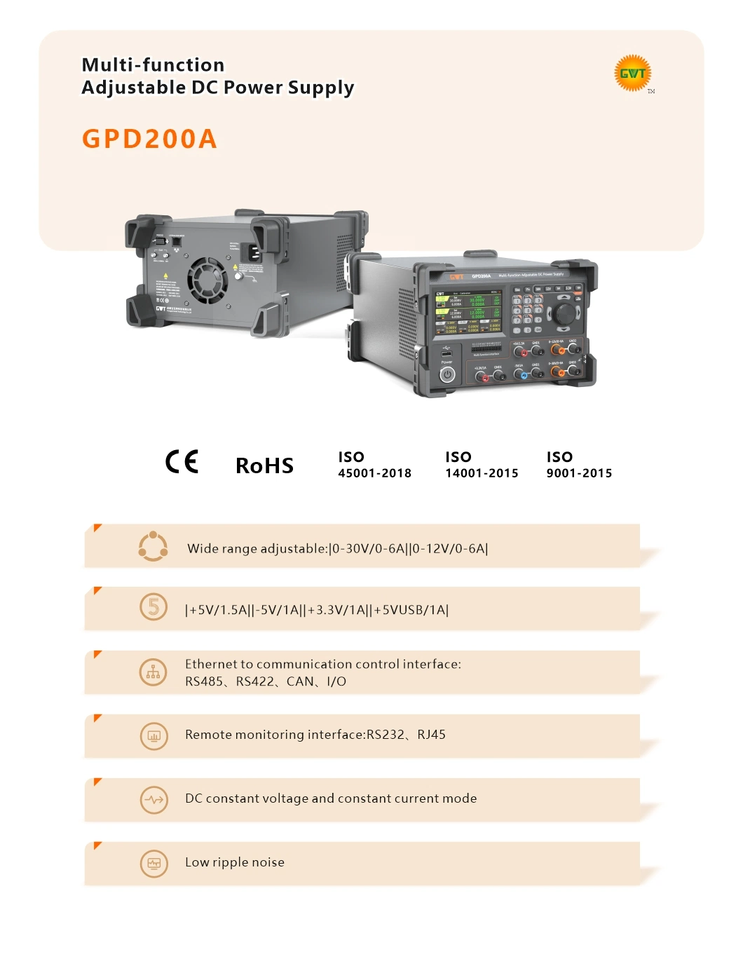 High Precision LED Display 30V 12V 6A Adjustable Regulated Bench Linear DC Power Supply with 5V/1A USB Port