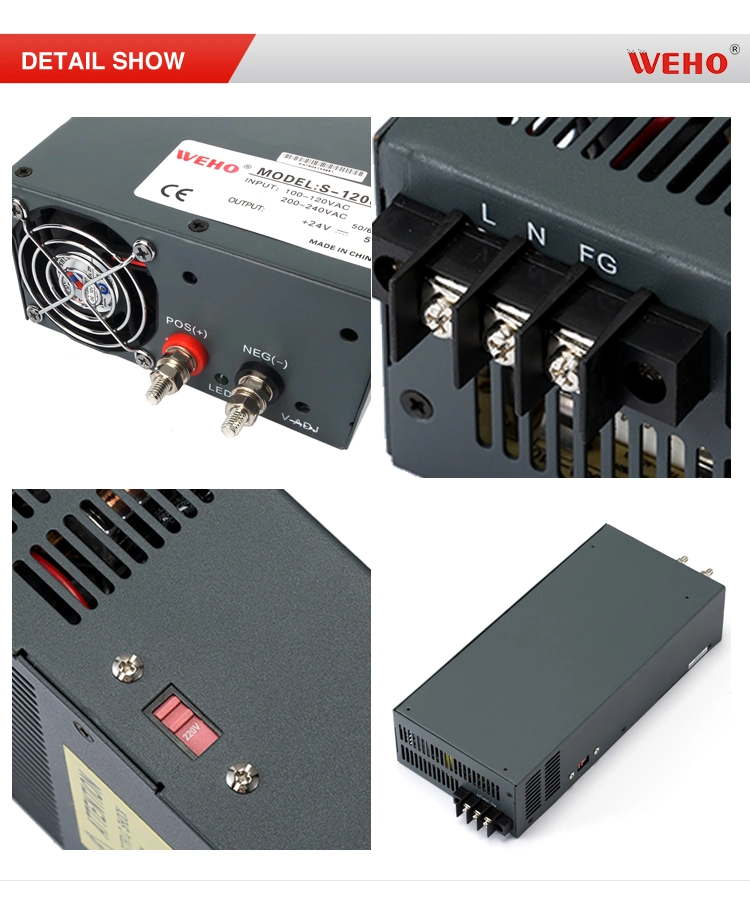 S-1200-12 AC to DC Switching LED Power Supply 12V 10A 20A 30A 40A 50A 60A 70A 80A 90A 100A Industrial Power Supplies