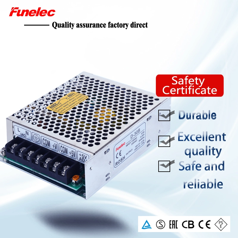 D-30 W SMPS 110V 220V AC 5V 24V DC Power Supply 2.2A 1 AMP Power Supply LED Switching DC Power Supply with Ce