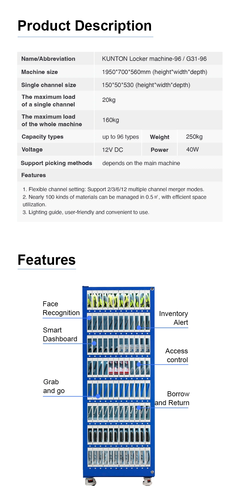 Industrial Storage &amp; Locker Control G31-96: Kunton-Vending