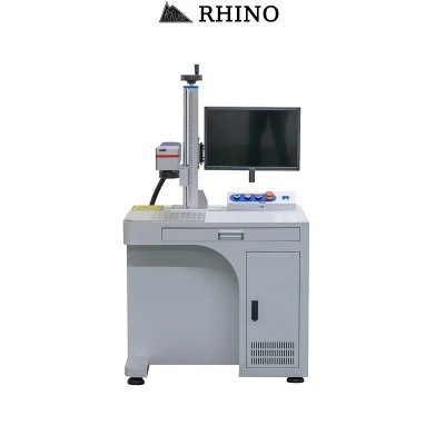 Fiber Laser Marking Machine 20W Steel Jewelry Gold Metal Engraving Cutting Engraver with Rotary Axis