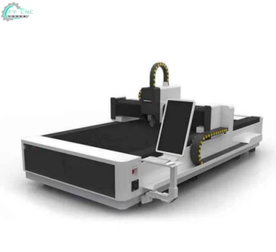 Desktop Table Type CNC Fiber Laser Metal Cutting Machine with Exchangeable Table and Full Protection Cover Option for Plate Carbon Steel Sheet Iron Brass Copper