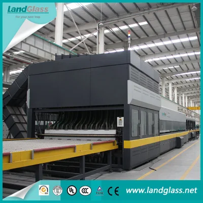Landglass Horizontal Convection 4 mm Low-E Clear Flat Building and Single Curvature Bent Tempered Glass Furnace Machine