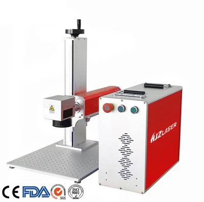 50W Portable Color Jewelry Fiber Laser Marking Machine CNC Engraving for Metal Cutting Plastic 3D Logo Gold Chain Number Plate Galvo YAG Subsurface Printing