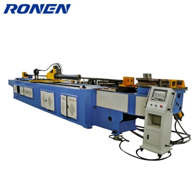 PLC Control CE Certificate Double Head 38CNC Nc Semi-Auto Hydraulic Exhaust Round Tube Bender Pipe Bending Machine