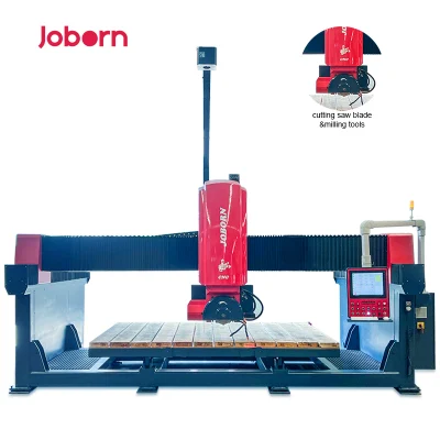 Joborn 5 Axis CNC Router Machine Tile Cutter for Granite Marble Tile Cutting Carving Drilling