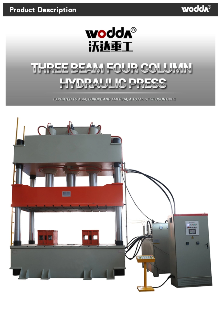 1000 Ton Bends Steel Metal Embossing Hydraulic Press Machine