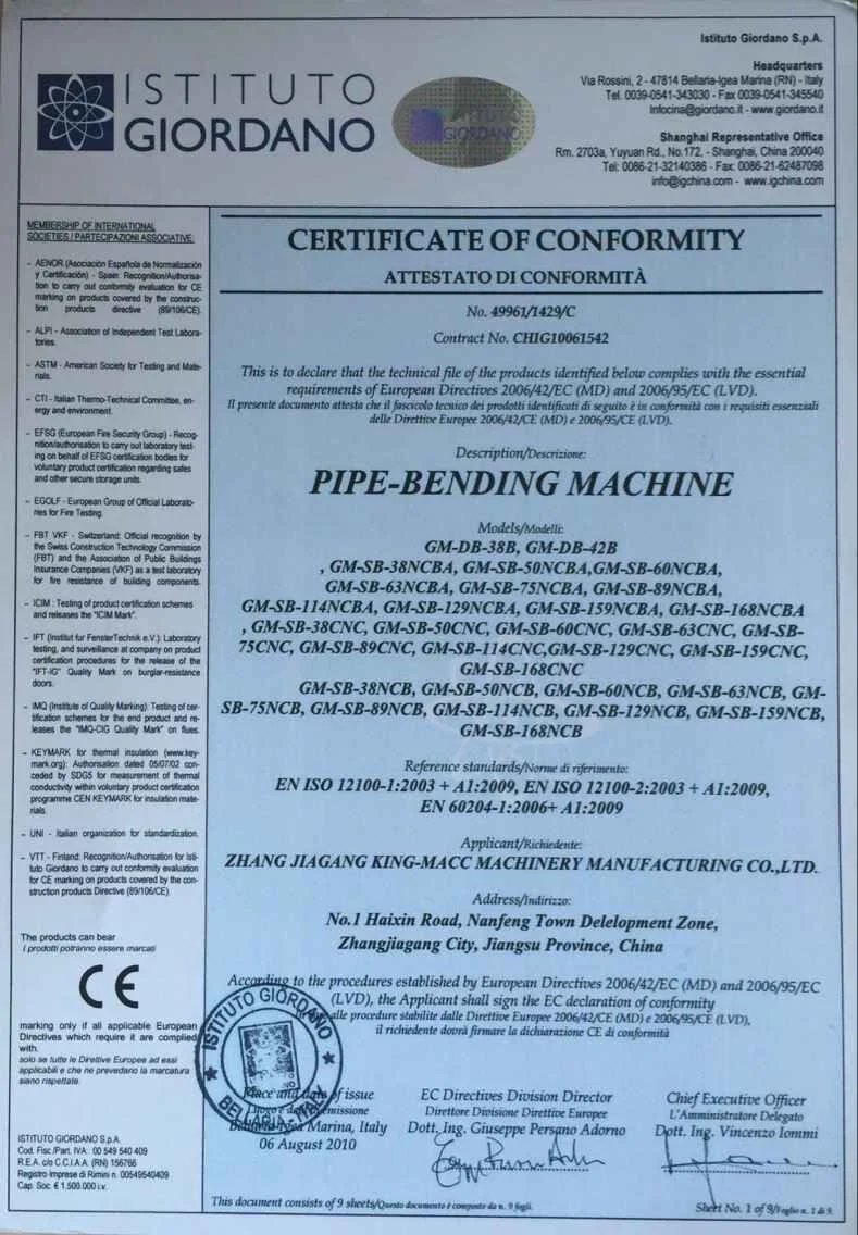 PLC/Ipc Controlling CNC Mandrel Pipe Bending Machine with Servo Motor Driven (GM-SB-28CNC-3A-1S)