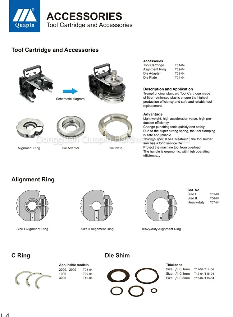 Tools Cartridges Die Adapter CNC Turret Punch Sandblasting for Die Plate