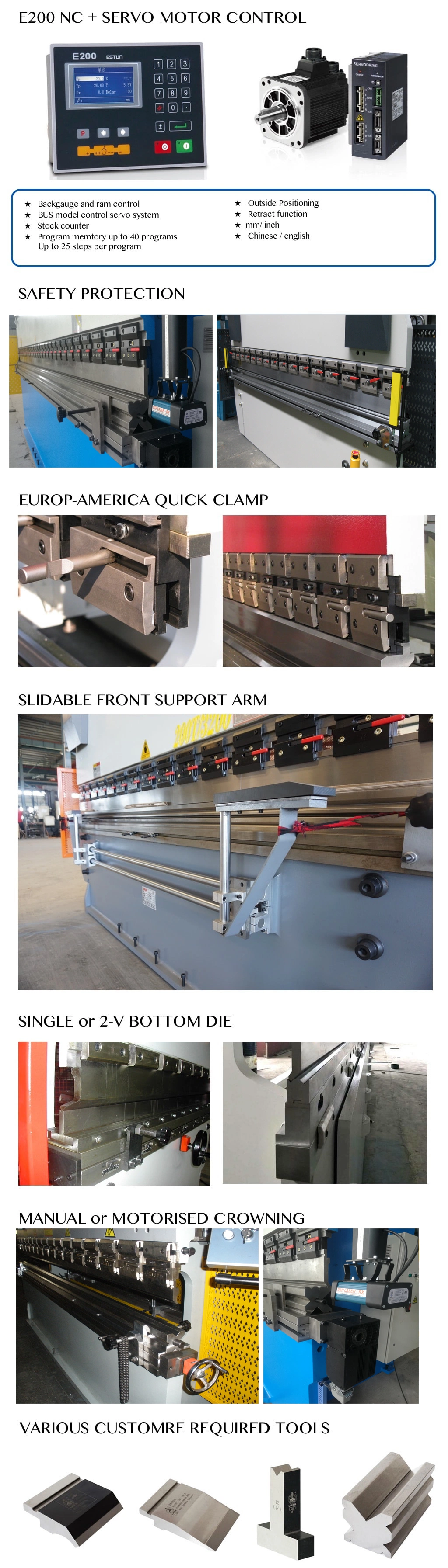 CNC Hydraulic Press Brake/Hydraulic Bending Machine/Bender/Press Wc67K-250t/3200