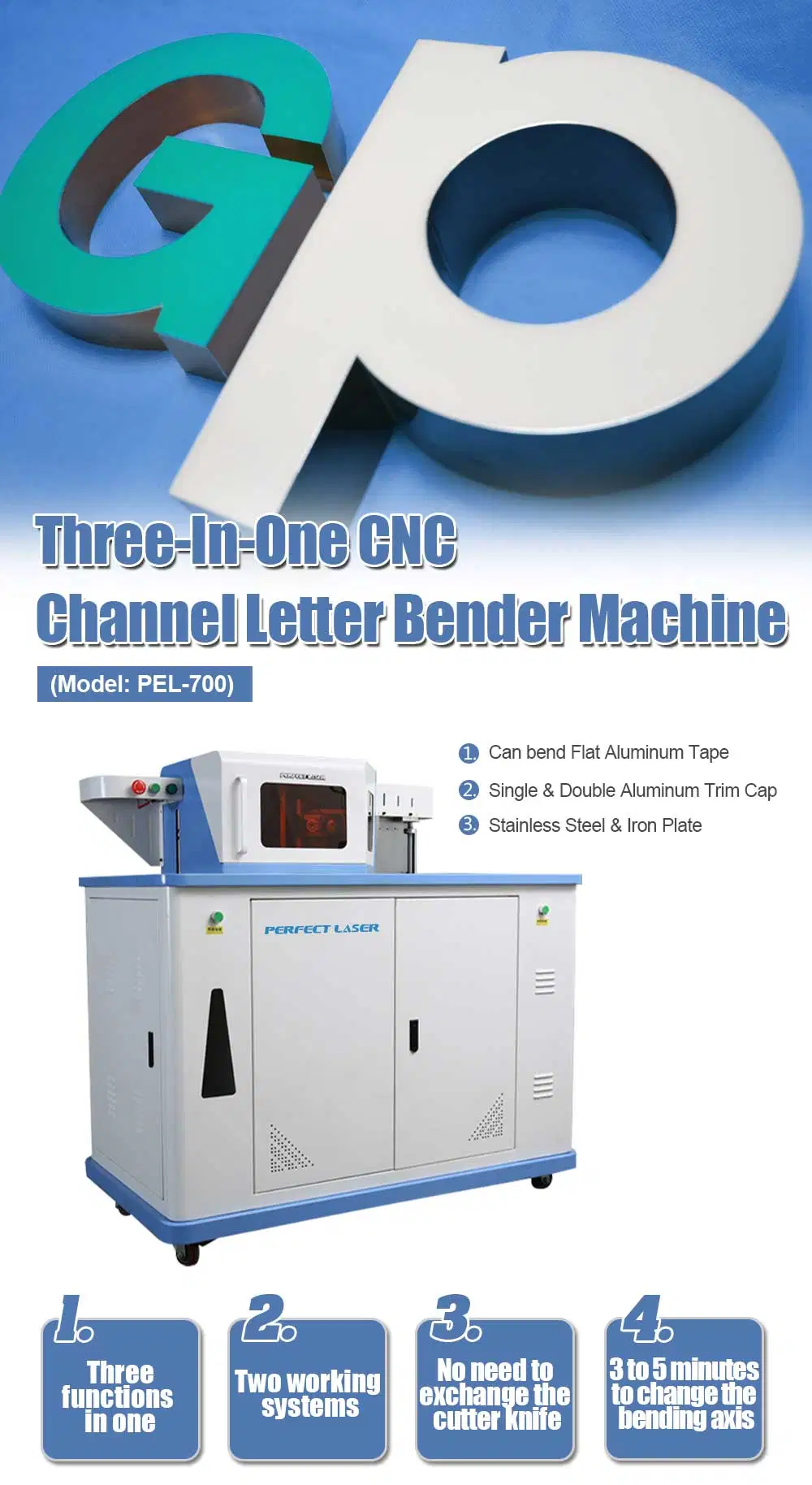 Hot Automatic Metal Letters Bend CNC Channel Letter Bender Machine