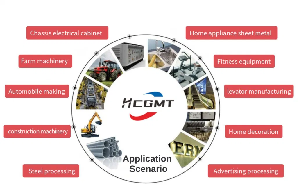 Hcgmt&reg; 12m/500mm/1500W Metal Pipe CNC Fiber Laser Cutting Machines for Small Business