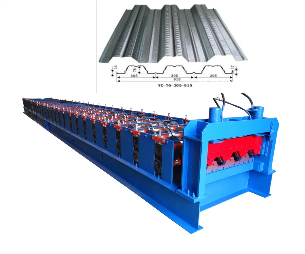 Galvanized Floor Deck Tile Pressing Machine Roof Panel Cold Bending Forming Equipment