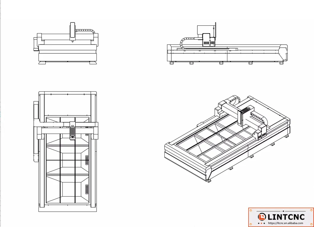 Industrial Laser Equipment Raycus / Ipg Plate and Tube CNC Fiber Laser Cutting Machine with Rotary Device