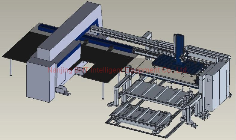 Yawei Auto Punching Line with One Side L/UL System Include Servo Turret Punch Machine