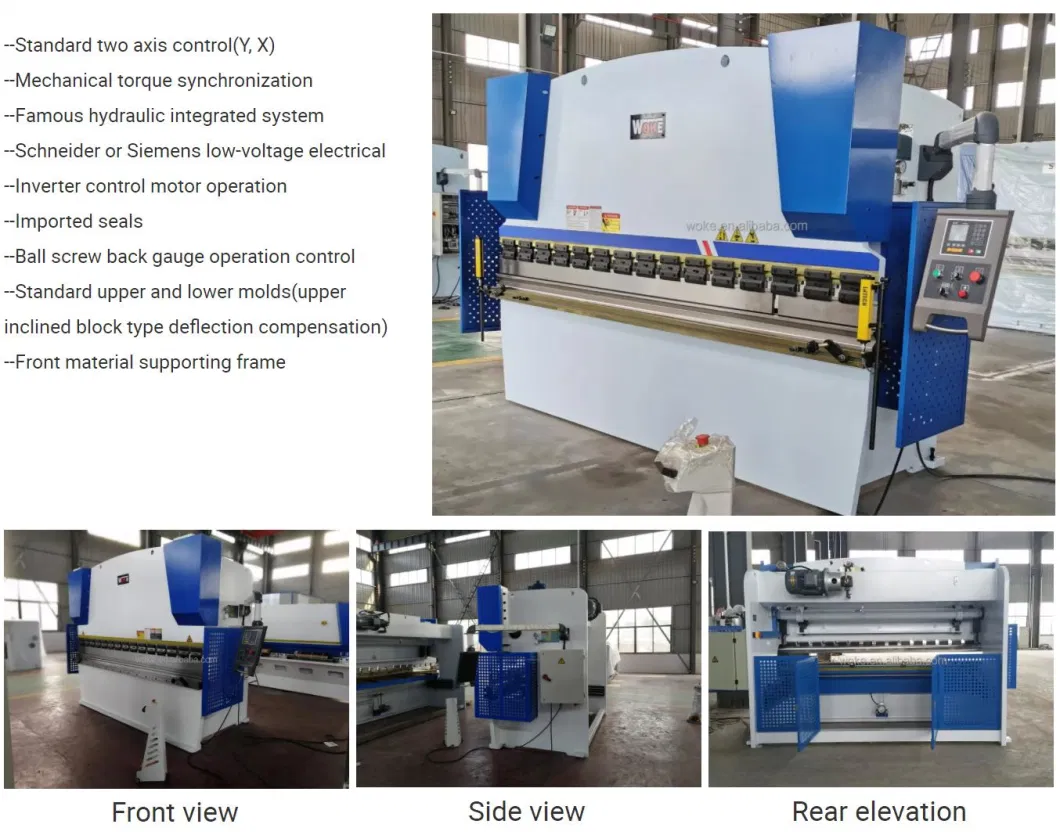 100 Ton 3200mm Hydraulic Nc Press Break, Steel Plate Brake Press, Wc67ky Hydraulic Bending Machine