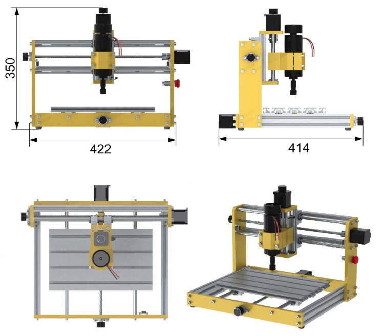 500W Spindle 3018 Plus CNC Router Full Metal Laser Engraving Cutting Machine for MDF