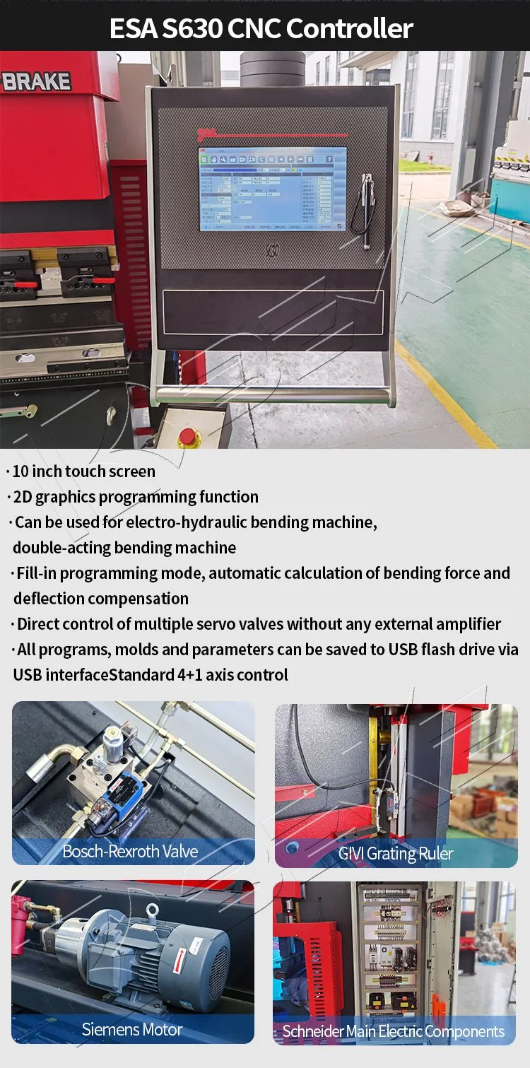 Esa S630 System Control CNC Press Brake Machine 80ton Small Size Sheet Metal Bender Machine