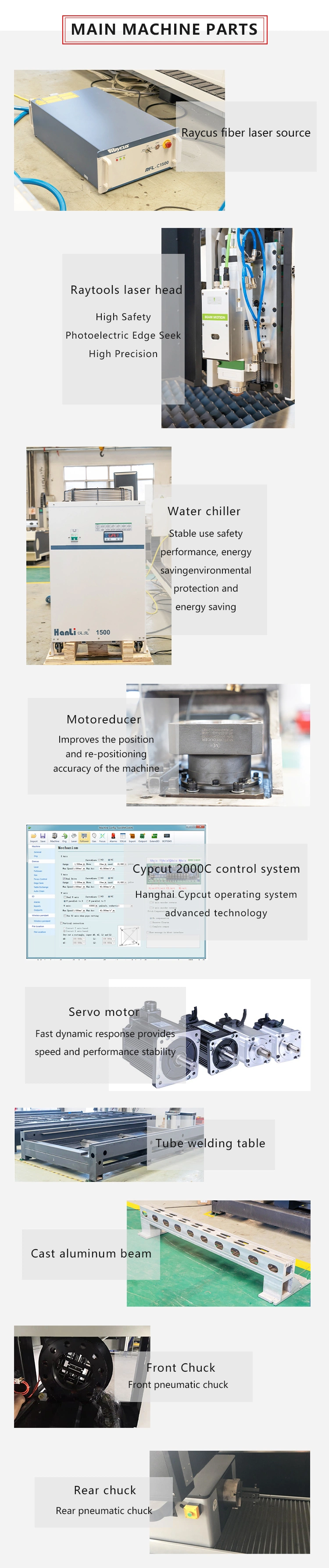 CNC Metal Tube Plate Fiber Laser Cutting Machine Easy Operation High Work Efficiency Exchange Table Raycus Max