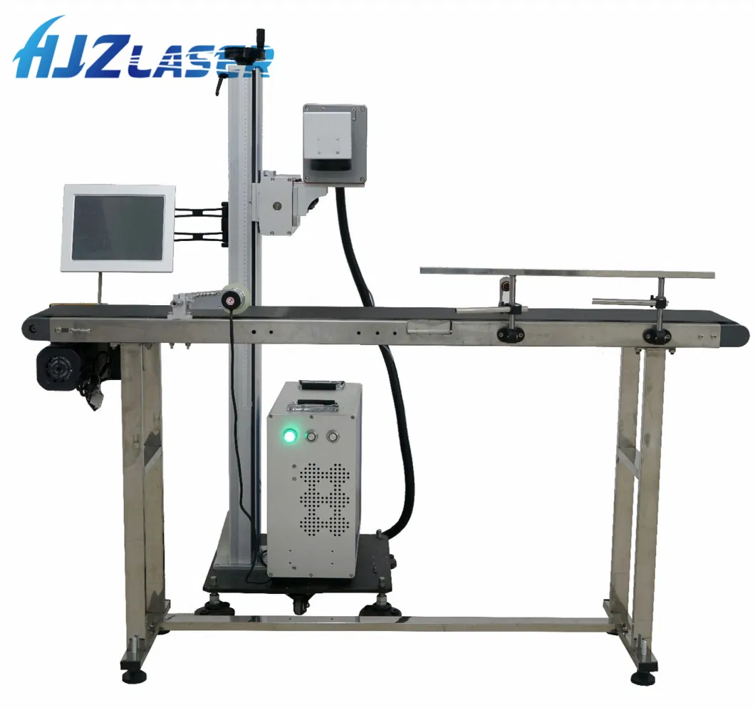 CO2 20W 50W Flying and Assembly-Line Style Laser Marking Machine Printing Machine for Nonmetal Materials