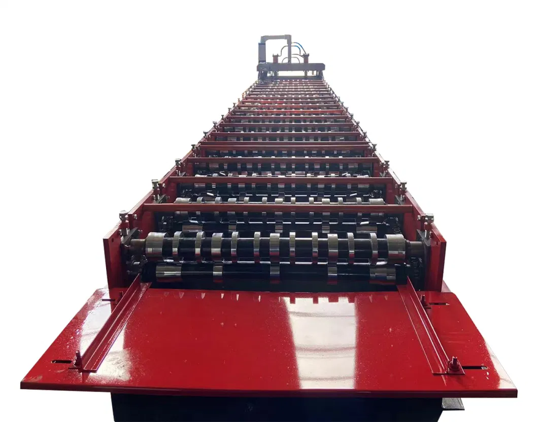 686 Trapezoidal Veneer Roof Panel Tile Press Cold Bending Forming Equipment in Stock.