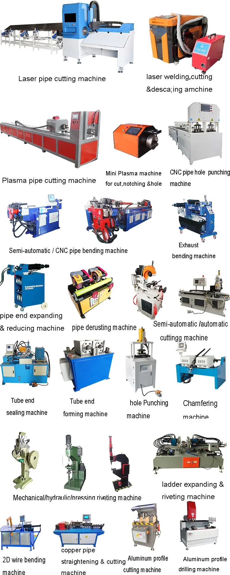 Easy to Operate High Configuration Bent Straight Round Tube Pipe Polishing Grinding Machine for Different Metal
